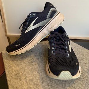 Brooks GHOST 15 Road Running Athletic Shoes, Peacoat Pearl Salt Air Pale Blue, 7